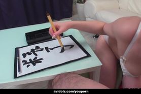 Japanese babe, Renka Shimizu sucks dick, uncensored