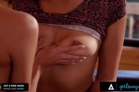 GIRLSWAY Emma Hix's First Lesbian Experience At Bella Rolland's Cabin In The Woods