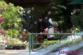 Skinny Japanese Flower Shop Girl Banged