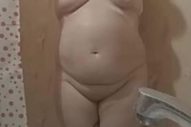 beautiful bbw in the shower
