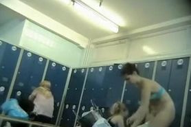 Candid voyeur changing room video from the swimming pool
