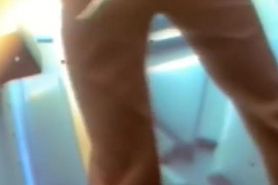 Toilet pissing closeups of the beautiful round booty