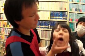 Nerdy Japanese girl is spending a lot of time in the library, while having casual sex adventures