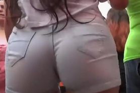 Hottest ass in shorts a voyeur ever saw