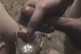 Cum drinking and facial