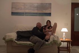 18yo skinny gal gets drilled by guy that could be her grandpa