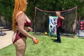 Big Ass Redhead Milf Plays Dick Ball With Step Son'S Huge White Dick