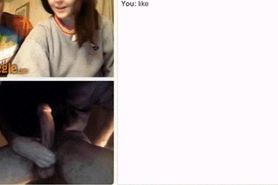 omegle teen reaction to big dick and flahs tits