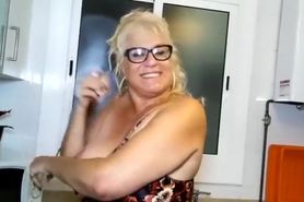 Big titted granny's porn debut with a young dick