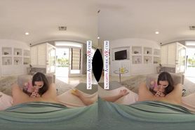 Naughty America - Lily Lane rides a big cock in VR