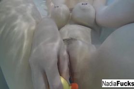 Nadia White takes a bath