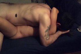 Asian wife interracial fuck to orgasm by friend, hubby film2