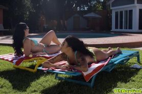 Lucas outdoor threesome with Vanessa and Queenie