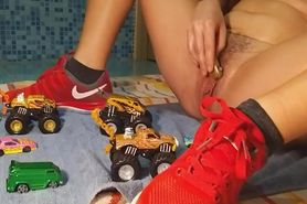 Golden CHRYSLER drive to ORGASM # Naughty Girls also PLAY CARS
