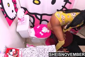 Licking My Stepdaughter Msnovember Ebony Butt on The Toilet