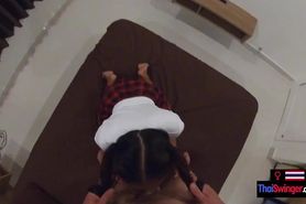 Young Asian gf made a sextape with her guy and we get to watch it