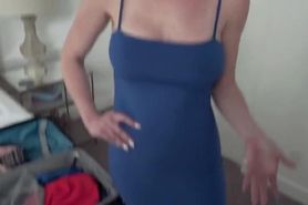 stepmother sits there and tries not to play with herself – whore