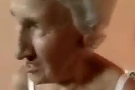 Old Granny fucked by machine