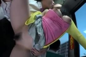 Busty Shameless Asian Fucked From Behind In A Bus Full Of People