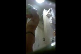 Girls spied while taking a shower Amateur Part 2