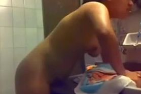 Beautiful girl masturbating bathroom humping
