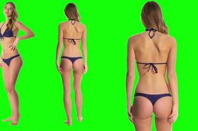 Claire Thong Round Ass Green Screen