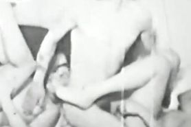 vintage - B&W film orgy circa 1960