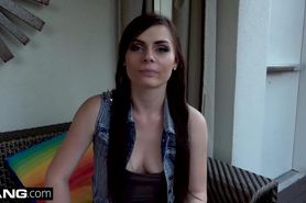 Real amateur Haven Rae EXPOSES herself at lunch