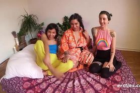 Real Amateur Lesbian Threesome Party