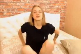 Beautiful shy girl shows her cunt & asshole on webcam
