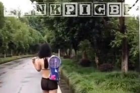 Asian Prostitute Walking the Street