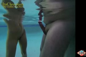 Pool 3Some! Water Nymphs Its Cleo And Annie Knight Suck Dick Underwater!