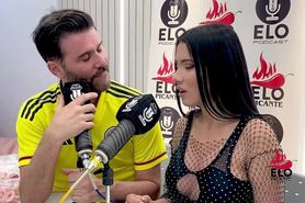 EloPodcast showing him ass in a horny interview with Ambar Prada