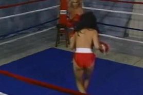 Topless Boxing - Julie vs Jasay
