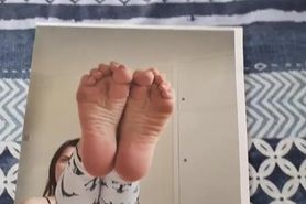 Vegan foot queen wrinkled soles cum tribute