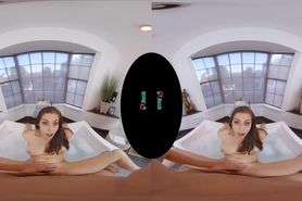 VRHUSH Fit brunette gf Spencer Bradley wants morning sex in virtual reality