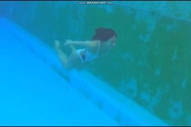 beautiful girl underwater