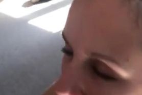 Small titted amateur slut gets facial