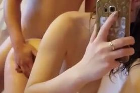 Sexy amateur couple shower private sex