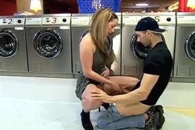 HOT Sex in Public Laundry!
