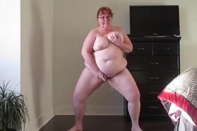 BBW granny naked and toying