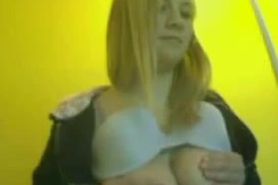 girl shows boobs in webcam