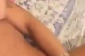 Brazilian hot MILF exposed fingering her soaked pussy