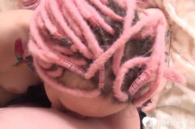 I have never fucked a pink haired hottie like that