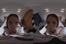DARK ROOM VR - Brunette Pulls The Sheets Of Pleasure