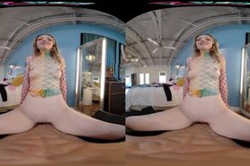 Raver girl wants to fuck you before the music festival in VR