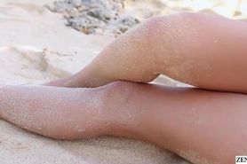 Voluptuous Japanese Girl Mika Utada Has a nude beach adventure