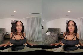 VR BANGERS Big ass black girl August Skye hardcore fucking in bed VR Porn