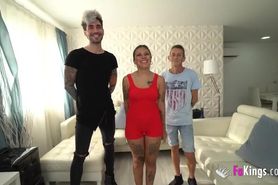 Anty's FIRST THREESOME: She won't forget this amazing day!