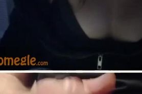 Omegle teen shows boobs for cum